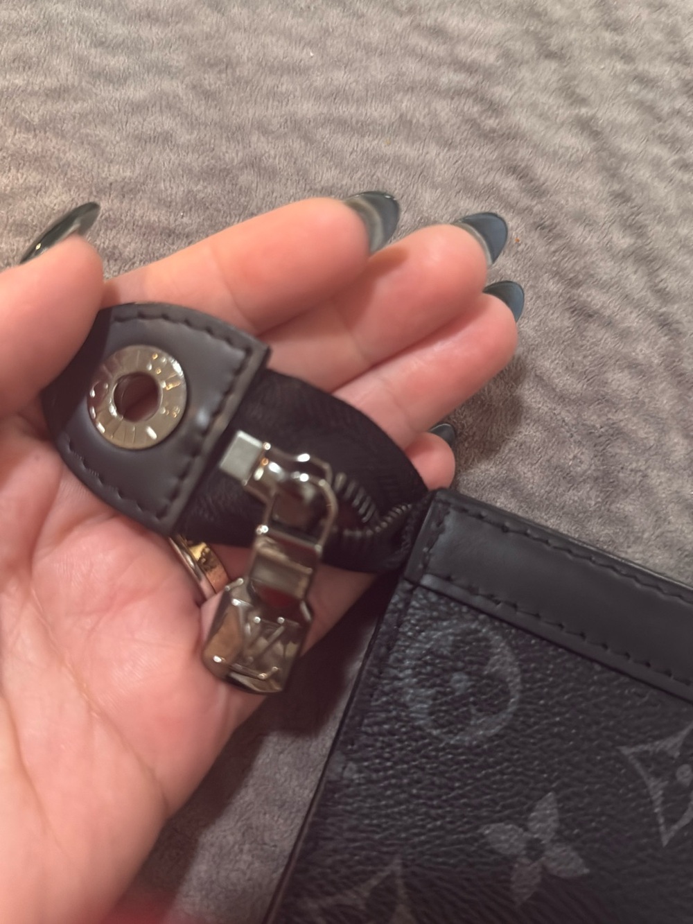 Louis Vuitton Monogram Eclipse Pochette Voyage MM in Black - Picture 8 of 10